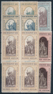1896 Budapest Millennium 5 Klf Levélzáró Négyestömbökben / Labels In Blocks Of 4 - Ohne Zuordnung