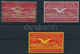 1932 3 Klf Columbia Postagalamb Sportegyesület Budapest Levélzáró - Unclassified