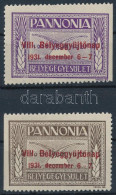 1931 Pannóniai Bélyegegyesület VIII. Bélyeggyűjtőnap 2 Klf Levélzáró / 2 Different Label - Ohne Zuordnung