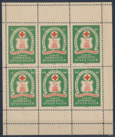 1944 Szentgotthárdi Járás Közönsége A Magyar Vöröskeresztnek 50f Adománybélyegek, 6-os Kisíven / Hungarian Charity Stamp - Zonder Classificatie