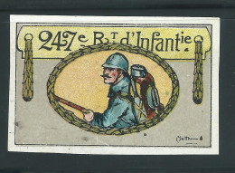 Rare : Vignette DELANDRE - France 247 éme Régt D'infanterie De Ligne - 1914 -18 WWI WW1 Poster Stamp - Erinnophilie