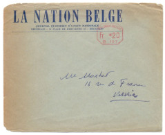 Belgique EMA B197 Journal La Nation Belge De Bruxelles Vers Verviers - ...-1959
