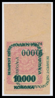 Fővárosi Illetékbélyeg 10.000K Kettős Felülnyomással, Az Egyik Fordított / With Double Overprint, One Inverted - Zonder Classificatie