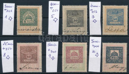 1900 6 Db Forgalmi Adóbélyeg Csillagvízjellel! Nagyon Ritka! / Fiscal Stamps With Star In The Watermark (Szűcs Katalógus - Sin Clasificación