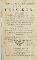 Bod Péter: Szent Irás értelmére Vezérlő Magyar Leksikon, Mellyben A Szent Irásban Elö-fordúló Példázolások, (Typusok) és - Non Classificati