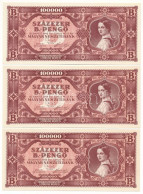1946. 100.000BP (10x) T:AU / Hungary 1946. 100.000 Bilpengő (10x) C:AU Adamo P36 - Sin Clasificación