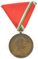 1939. "Magyar Bronz Vitézségi Érem" Bronz Kitüntetés, Fémjel Nélkül, Eredeti Mellszalaggal T:AU,XF / Hungary 1939. "Bron - Zonder Classificatie