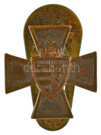 1940. "Nemzetvédelmi Kereszt" Bronz Miniatűr Gomblyukjelvénye (15x15mm) T:AU / Hungary 1940. "National Defense Cross" Br - Non Classés