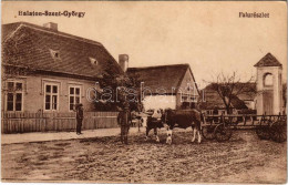 T2/T3 1919 Balatonszentgyörgy, Falurészlet, Tehenek. Vasúti Levelezőlapárúsítás (fa) - Non Classés