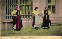 T2/T3 1905 Bánffyhunyad, Huedin; Erdélyi Leányok / Transylvanian Folklore, Girls (fl) - Ohne Zuordnung