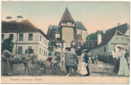 T2 1906 Bázna, Báznafürdő, Felsőbajom, Bad Baassen, Baiumul De Sus; Montázs Lovashintóval és Kerékpárral. Fritz Guggenbe - Ohne Zuordnung