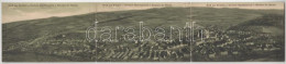 T2/T3 1918 Berethalom, Birthälm, Biertan; 3-részes Kinyitható Panorámalap / 3-tiled Folding Panoramacard - Non Classés