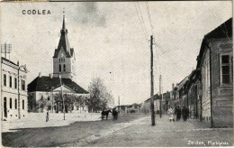 T2/T3 1929 Feketehalom, Zeiden, Codlea; Marktplatz / Piactér, Templom. Hans Christel Kiadása / Market Square, Church (EB - Unclassified
