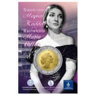 Grèce 2023 : 2€ Commémorative 'Maria Callas' (BU En Coincard) - Disponible En France - Griechenland