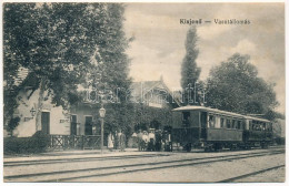 T2/T3 1918 Kisjenő, Chisineu-Cris; Vasúti Indóház, Vasútállomás, Vonat. Rosenthal Pál Kiadása / Railway Station, Train ( - Sin Clasificación