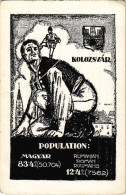 ** T2/T3 Kolozsvár, Cluj; Magyar és Román Nemzetiségek Népesség Aránya. Címer, Pátria Rt. Kiadása / Percentage Of Hungar - Sin Clasificación