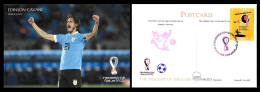 RARE Collector's Edition Picture POSTCARD - 2022 FIFA World Cup Soccer Football In Qatar - Uruguay Player Edinson Cavani - 2022 – Qatar