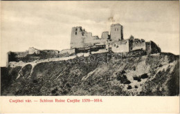 ** T2/T3 Csejte, Csejthe, Cachtice; Cachticky Hrad / Schloss Ruine Cseyte 1570-1614 / Báthory Erzsébet Vára. Brück Gyula - Non Classés