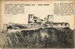 T2/T3 1913 Csejte, Csejthe, Cachtice; Cachticky Hrad / Schloss Ruine Cseyte / Báthory Erzsébet Vára. Gipsz H. Kiadása /  - Ohne Zuordnung