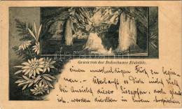 T2 1898 (Vorläufer) Dobsina, Dobschauer Eishöhle / Jégbarlang Belső / Ice Cave Interior. Art Nouveau, Floral - Ohne Zuordnung