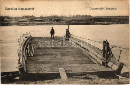 ** T2/T3 Kamocsa, Komoca (Nyitra, Nitra); Duna Részlet Komppal / Danube River With Ferry (EK) - Zonder Classificatie