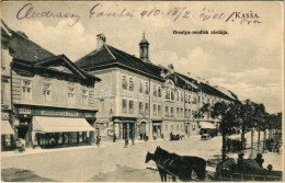 T2/T3 1910 Kassa, Kosice; Orsolya Rendiek Zárdája, Grossmann Sá. Utóda és Klein Lajos üzlete, Piac. Divald K. Fia 49. /  - Ohne Zuordnung