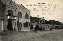 T2/T3 1914 Nagymihály, Michalovce; Takarékpénztár, Ipar és Kereskedelmi Bank, Lichtig Hermann üzlete / Savings Bank, Sho - Ohne Zuordnung