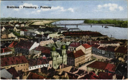 T2/T3 1930 Pozsony, Pressburg, Bratislava; Látkép, Zsinagóga, Híd / General View, Synagogue, Bridge - Ohne Zuordnung