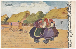 * T4 1909 Pöstyén, Piestany; Népviselet, Folklór / Folklore Art Postcard. B.K.W.I. 918-5. (b) - Unclassified