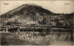 ** T1 Huszt, Chust, Khust; Várrom és Fahíd. Mandlovits Lipót Kiadása / Hrad / Castle And Wooden Bridge - Non Classés