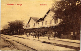 T2/T3 1907 Sunja, Kolodvor / Vasútállomás, Vonat, Gőzmozdony / Railway Station, Locomotive, Train (fl) - Zonder Classificatie