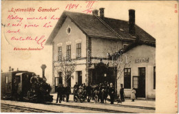 T2/T3 1904 Szamobor, Ljetovaliste-Samobor; Kolodvor, Restauracija / Vasútállomás és Vendéglő, étterem, Gőzmozdony, Vonat - Zonder Classificatie