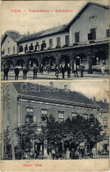 * T2/T3 1911 India, Indija; Vasútállomás, Horn Vasúti Szálloda / Railway Station And Hotel (Rb) - Unclassified