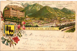 T3 1896 (Vorläufer) Bad Ischl, Hotel Vorm. Bauer, Hochjoch, Jainzenberg, Erlakogel, Höllengebirge, Brenetgupf. Lesk U. S - Ohne Zuordnung