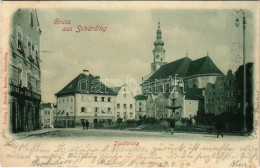 T2 1899 (Vorläufer) Schärding, Stadtplatz, Franz Feichtinger / Square, Shop. J. Heindl - Zonder Classificatie