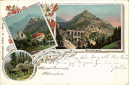 * T2 Semmering, Ort Und Ruine Klamm, Weinzöttlwand. M. Riegler Art Nouveau, Floral - Sin Clasificación