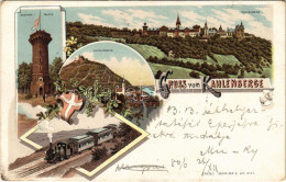 T2/T3 1896 (Vorläufer) Wien, Vienna, Bécs XIX. Kahlenberg, Leopoldsberg, Stefanie-Warte / Lookout Tower, Train, Locomoti - Zonder Classificatie