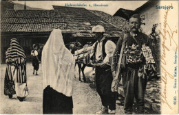 T2/T3 1904 Sarajevo, Holzverkäufer Und Hausierer. Simon Kattan / Wood Sellers And Peddlers, Market (fl) + "K. Und K. Mil - Non Classificati