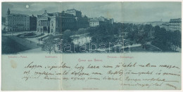 T3 1899 (Vorläufer) Brno, Brünn; Industrie Palast, Stadttheater, Theresien Glacisanlagen / Palace Of Industry, Theatre,  - Ohne Zuordnung