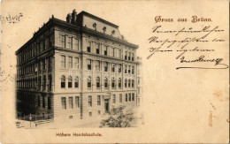 T2/T3 1900 Brno, Brünn; Höhere Handelsschule / School - Ohne Zuordnung