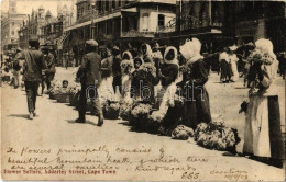 T2/T3 1908 Cape Town, Flower Sellers On Adderley Street (EK) - Unclassified