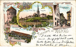 T3 1898 (Vorläufer) Tallin, Reval; Der Kiek In De Kök, St. Olai Und Dicke Margarethe, Die Langstrasse Mit Der Börsenhall - Sin Clasificación