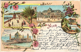 T2/T3 1897 (Vorläufer) Nice, Nizza; Le Casino Municipal, La Promenade Des Anglais, La Jetée Promenade, Le Chateau D'Eau  - Non Classificati