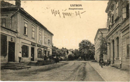 T2 1909 Ustron, Hauptstrasse. Rudolf Langhammer 1908. / Main Street, Shops Of Felix Kania And Feuereisen - Unclassified