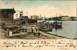 T2 1905 Riga, Hagensberger Dampfbootsteg / Steam Ship Port - Ohne Zuordnung