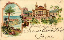 T3 1898 (Vorläufer) Monte Carlo, Casino. Künzli Nr. 189. Art Nouveau, Floral, Litho (wet Corners) - Unclassified