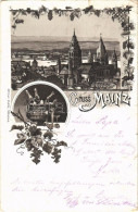 T3 1896 (Vorläufer) Mainz. Ottmar Zieher Art Nouveau, Floral, Litho (fl) - Sin Clasificación