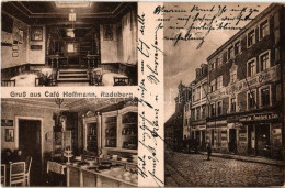 T2 1926 Radeberg, Wiener Cafe Und Conditorei Hoffmann / Cafe And Confectionery Interior - Unclassified