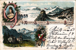 T3 1905 Ridanna, Ridnaun (Südtirol); Gruss Vom Kaiserin Elisabeth Schutzhaus Af Dem Becher / Rifugio Gino Biasi / Mounta - Zonder Classificatie