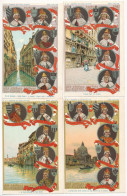 ** Venezia - Ed I Suoi 120 Dogi / The Doges Of Venice; A Set Of 24 Unused Lithographic Postcards / 24 Használatlan Litho - Non Classés